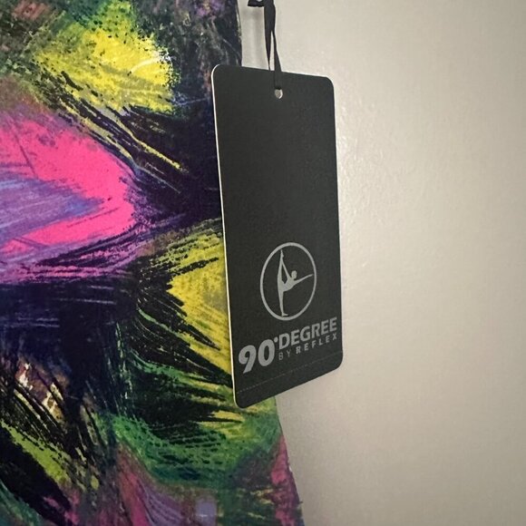 90 Degree Reflex Workout Tank Racerback Black Green Pink Women's Small NWT - Picture 3 of 4